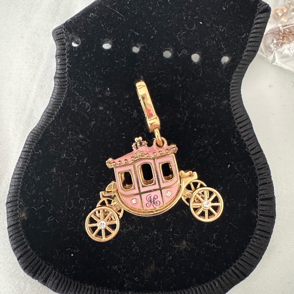 Rare Juicy Couture Gold and Pink Carriage Charm. Never used.